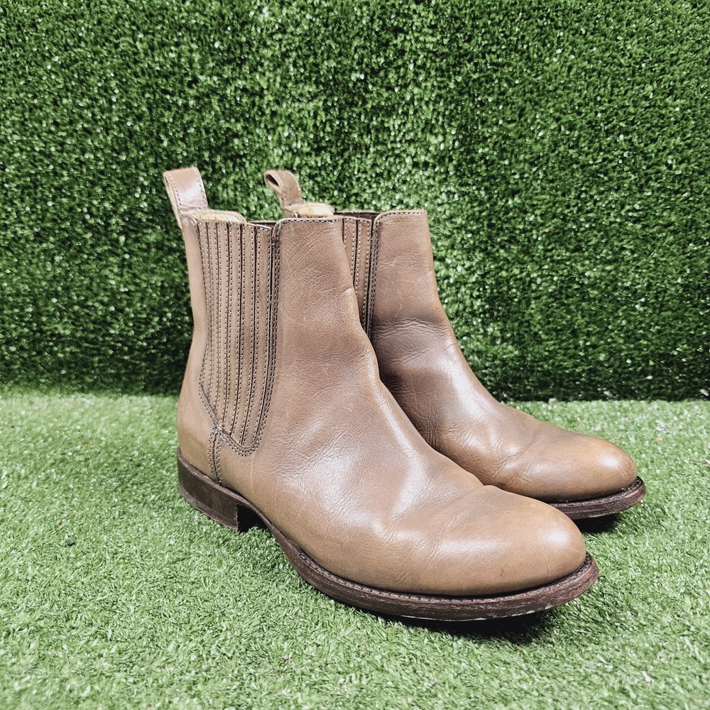 Frye Phillip Stone Leather Pull On Chelsea Ankle Boots Womens Size 7.5 B